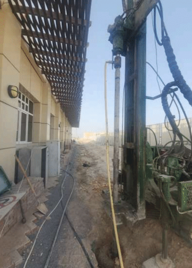 Project showcase image for Micro pile installation at Marfa Port